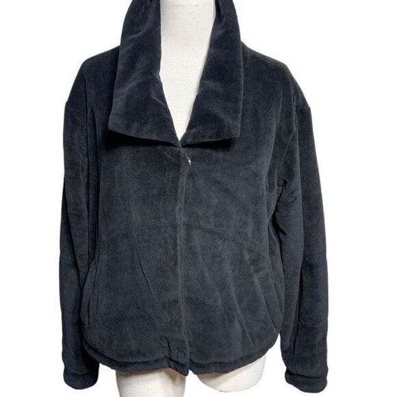 Young Fabulous & Broke NWT Black Flurry Velour Puffer Jacket Size Medium